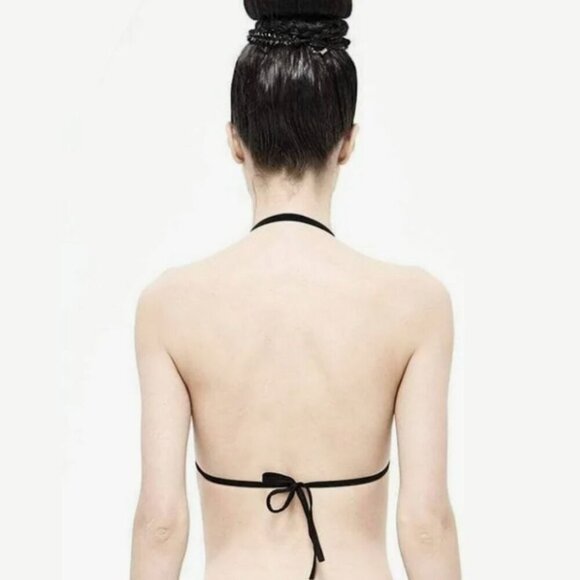 Devil’s Fashion Plaid Crisscross Bikini ✦ XL-2XL Skull Charms ✦ Ruffle Trim Set - Picture 6 of 12